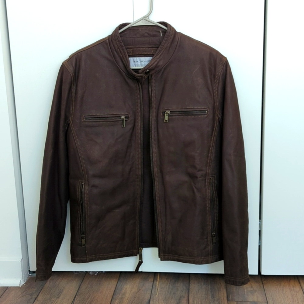 NWOT Marc New York by Andrew Marc Brown Leather Jacket